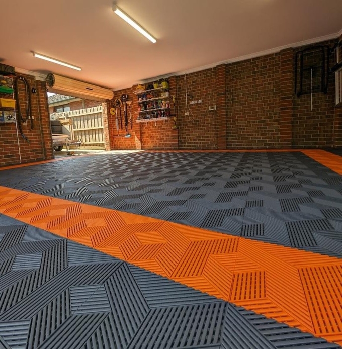 Samples free new Patented 3d cubic garage floor tiles interlocking floor mat for warehouse