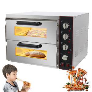 China Double Layers Stainless Steel Pizza Oven for Commercial Restaurant Bread Cake Baking wholesale