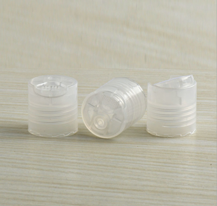 Transparent Clear Flip Top Dispensing Caps Chemical Resistant