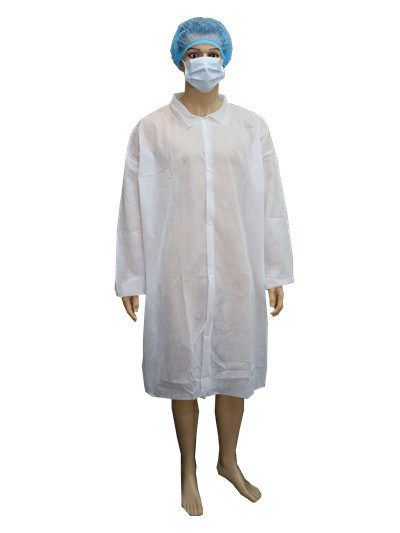 Nonwoven SBPP Polypropylene Disposable Jacket Lab Coat