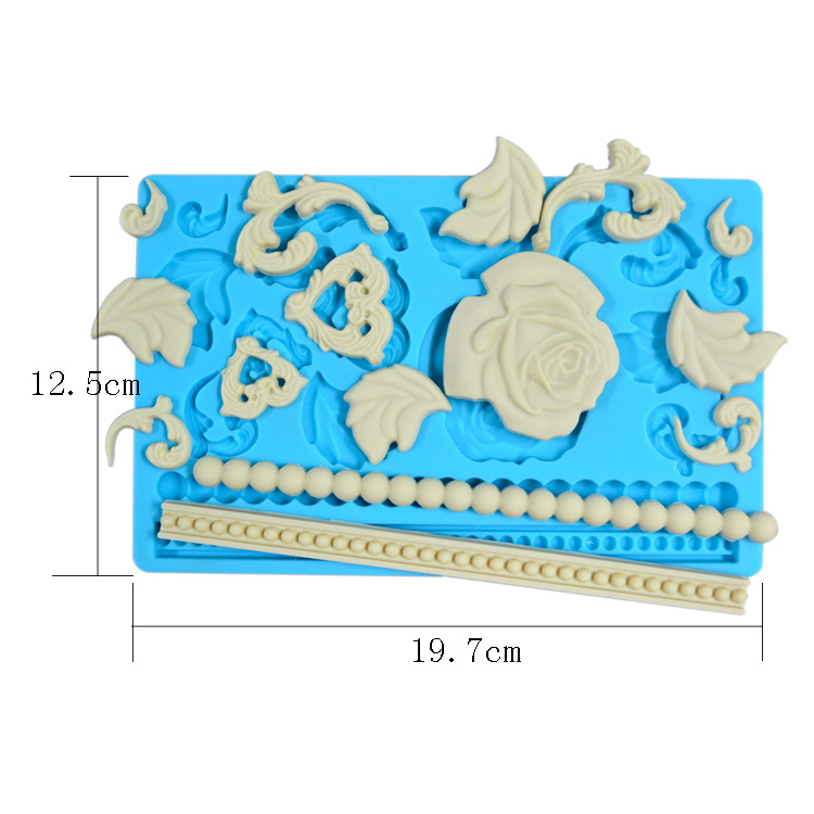Flower Silicone Baking Utensils Cake Making Furniture Lace Silicone Fondant Molds