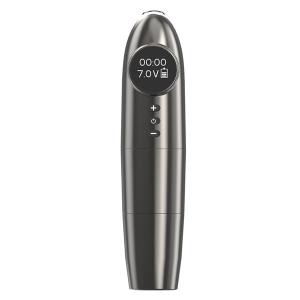China LCD Display Rotary Tattoo Machine Wireless Grey Color Professional Tattoo Gun Pen Battery Machine wholesale