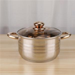 China Golden Coating Individual Casserole Cooking Soup Pot 24cm wholesale