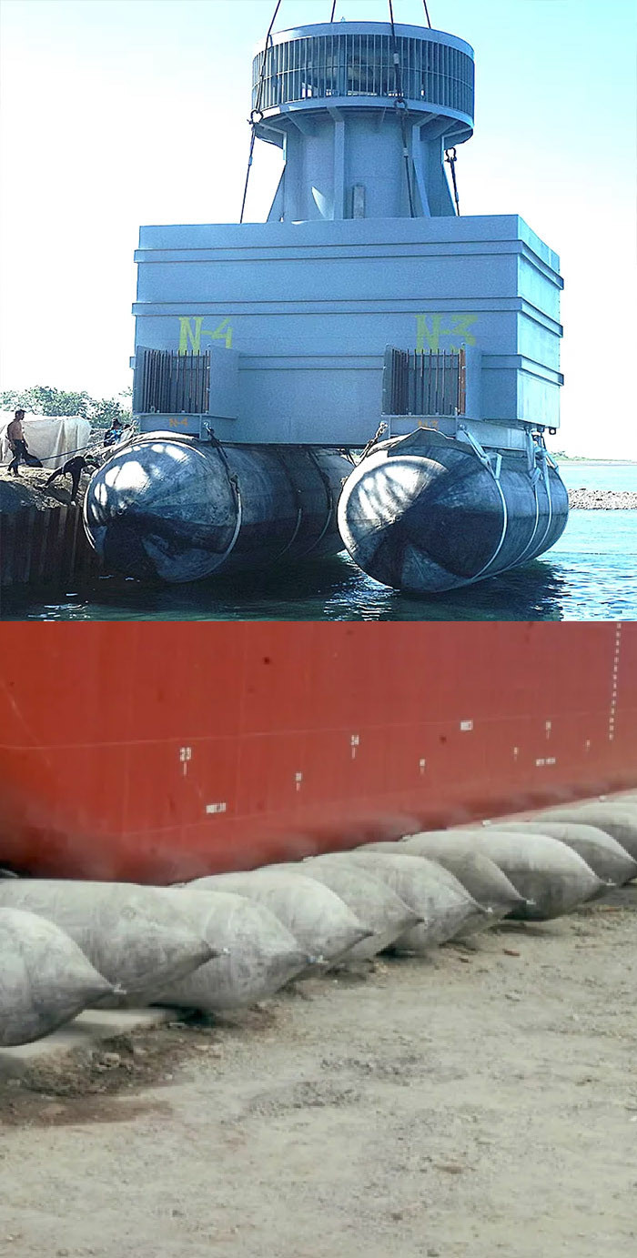 High Bearing Airbag Launching Ship Capacity Durable Floating Marine Rubber Airbags
