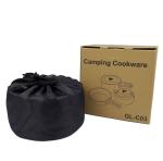 2-3 People Outdoor Cookware Set , Portable Outdoor Cooking Pot Set