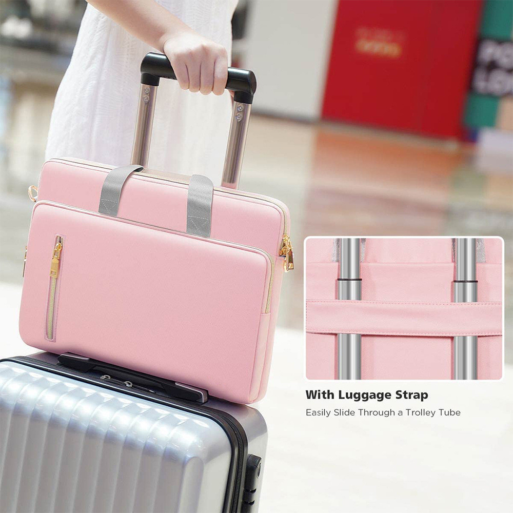 Custom 13.3inch Tote Laptop Bag Ladies Pink Black Grey Male Female