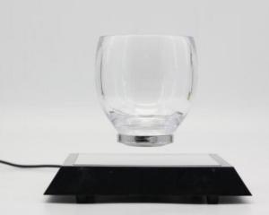China magnetic floating levitron bottom glass coffee cup display racks wholesale