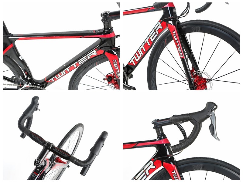 Thru Axle Disc Brake Frame Carbon Fiber Road Bike TIAGRA 20 Speed