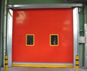 China PVC Vinyl Fabric Rubber Fold up Fast Acting Quick Rolling Clean Room Rapid Automatic door wholesale