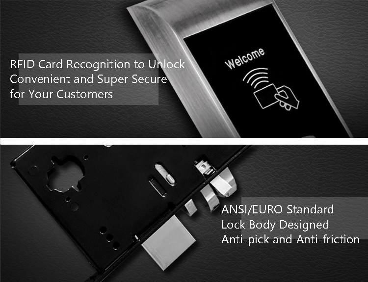 Hotel Electronic Entry Door Locks , Security Door Locks For Apartments