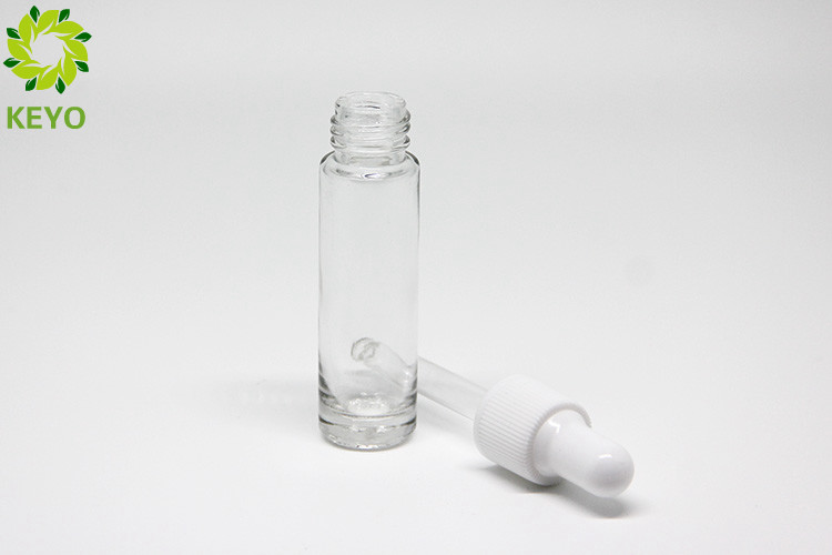 Thick Bottom Clear Glass Foundation Pump Bottle 10ml Corrosion Resistant