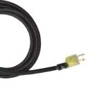 20A/250V SJTW Heavy Duty Black Extension Cable with 3 Prongs and Outdoor