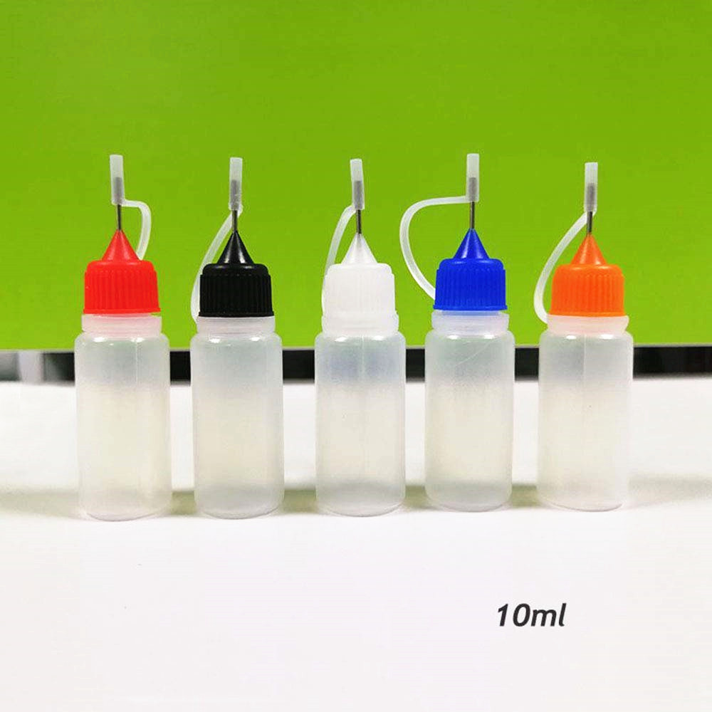 Various Colors Smoke Oil Bottle Sturdy PE Material With Steel Needle Cap