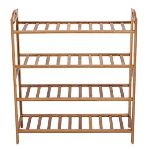 China 100% Natural Bamboo Shoe Bench Shoe Storage Racks Shelf Organizer 4 Layer wholesale
