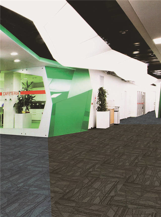 Modern Design Office Carpet Tiles Solution Dyed Method Machine Made Technics