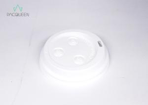China Plastic Hot Cups Takeaway Cup Lids Anti Leaking White / Black Color wholesale