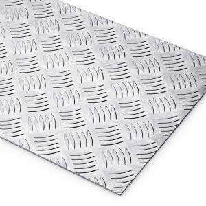 China Flat Aluminum Checkered Plate 3003 5052 6061 Aluminum Diamond Plate wholesale