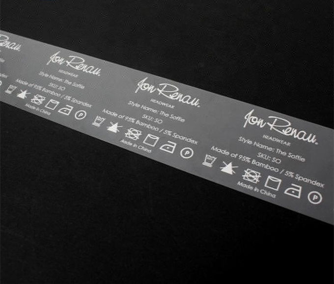 Heat Transfer Clear TPU Garment Washing Care Labels