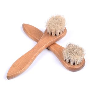 China Natural Horsehair Shoe Brush Polish Applicator For Oil Taking wholesale