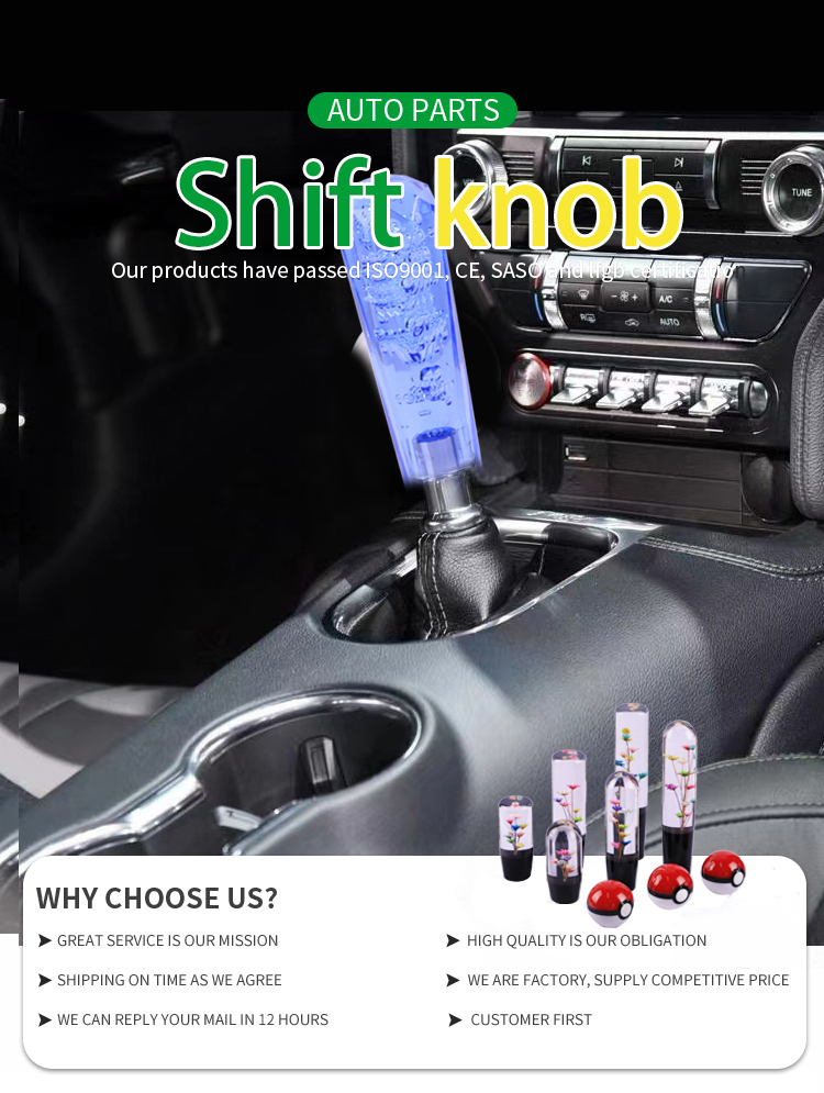 Craft Resin Shift Knob Purple Blue Crystal Shift Knob 248g