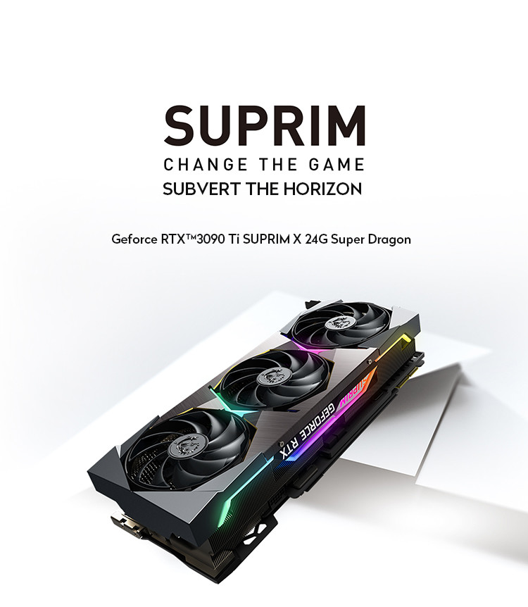 RoHS Computer Graphics CardGeForce RTX 3090 Ti SUPRIM X 24G Smart Learning