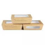 Window Kraft Paper Fruit Salad Fast Food Takeaway Lunch Box Recyclable