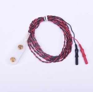 China EMG Recording Bar Electrode 25mm Distance Colored White With Two Leads wholesale