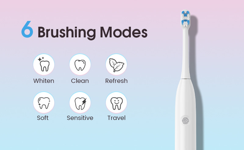 Smart Sonic Electric Toothbrush Ergonomic Design Soft for Teeth Whitening AI Sensor-Based Activation Travel-friendly