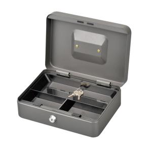 China Three Cell Metal Cash Box With Lock Coin Storage Money Safe Wear Resistance wholesale