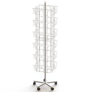 China 48 DVDs Promotion Books OEM Metal Rotating Display Stand wholesale