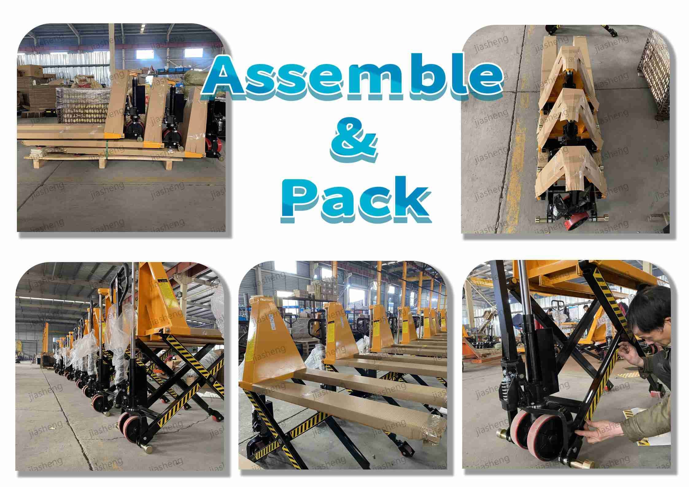 Portable Hydraulic Manual Scissor Lift Table Steel Fork Length 1150mm Lifting Height 800mm