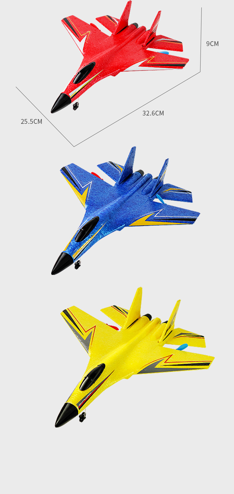 Remote Control Amphibious Fighter Fixed Wing Glider with 12-15 Minutes Flight Time
