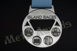 China Durable Promotional Bottle Opener , Circle Bottle Opener Medals With Ribbon wholesale