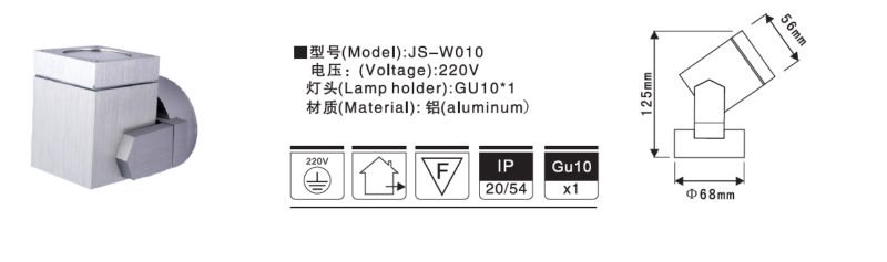 round&square base plate pure Aluminum LED wall lamps 1W led lamp ,3W led wall light, 5W led cob wall lights