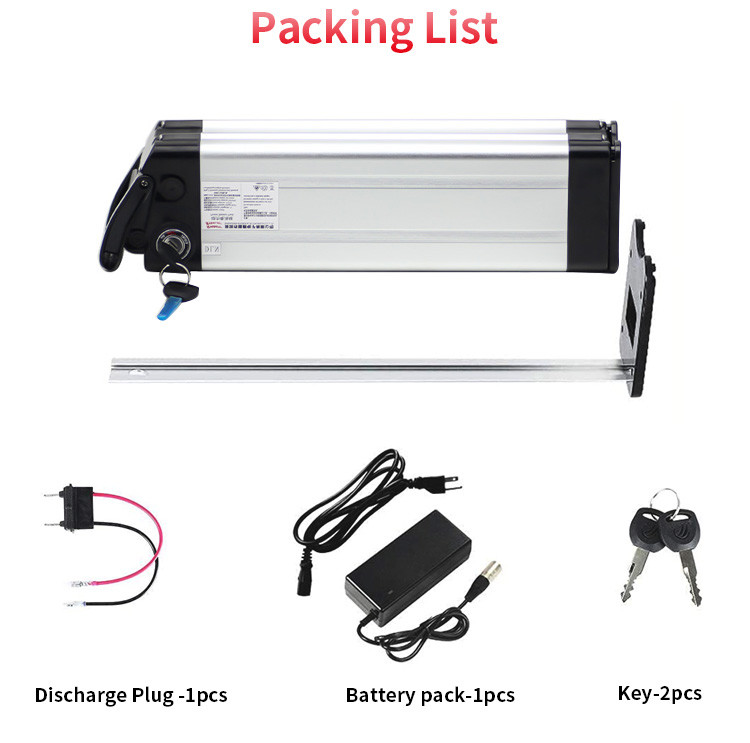 Silver Fish Electric Bicycle Battery Pack 48V 10.4Ah 500-1000 Times Life