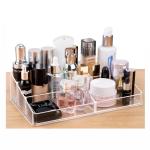 Makeup Organizer, Clear Makeup Storage Box Thick Plastic Organizer Tray 9