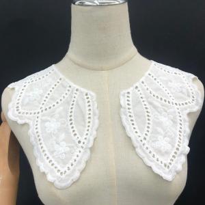 China Embroidery Hollow Perforated Pure Cotton Collar Lace Pattern False Collar Wedding Dress DIY Accessories wholesale