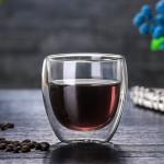 Egg Shaped 250ml 350ml 450ml Double Glass Water Cup