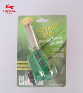 China Green Stainless Steel Plastic 16cm Gas Heating Torch wholesale