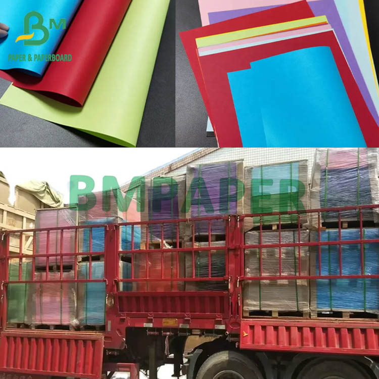 Red Color Uncoated Bristol Paper 70gsm To 250gsm Multiple Color Customisation Materials 