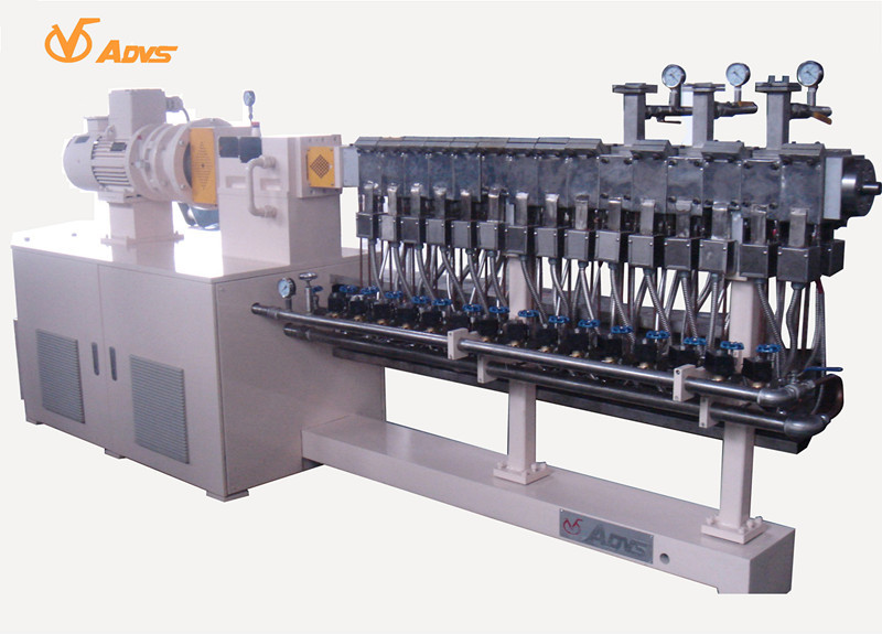 3 Phase Reactive Co Rotating Twin Screw Extruder With Devolatilization Vents