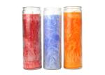 Religious Glass Jar Paraffin Wax 7 Day Prayer Candles
