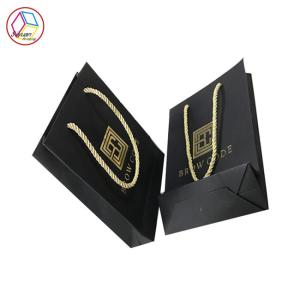 China Eco Friendly Black Paper Shopping Bags Recyclable Feature Eco - Friendly wholesale