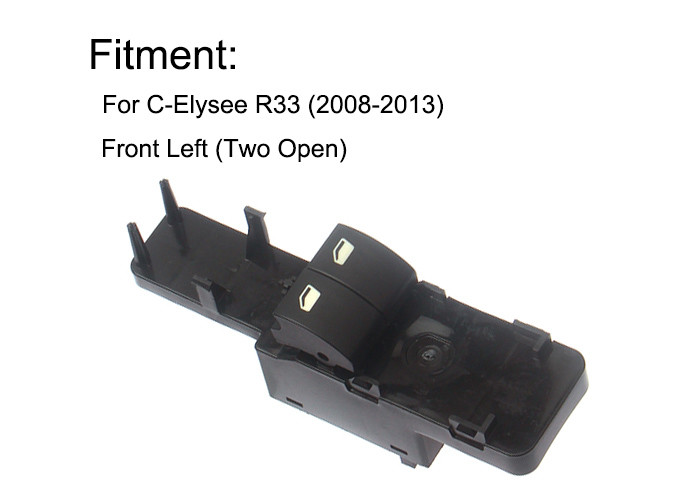 Black Power Window Master Switch Front LH Driver Side For Citroen Elysee R33