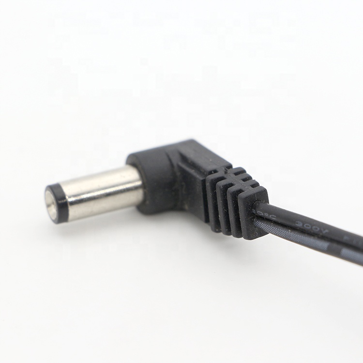 90 Degree Right Angle DC Barrel Jack 2.1x5.5mm Male Female to Free End Open Pigtail DC Power Cable