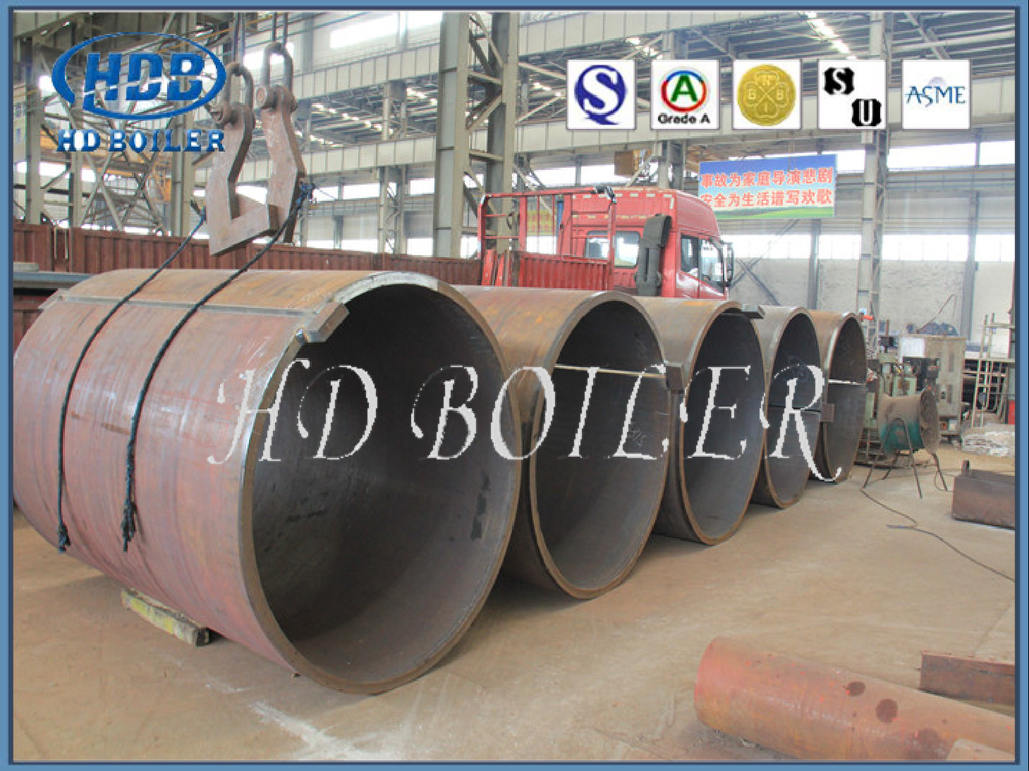 Long Life Steel Boiler Steam Drum Boiler Parts For CFB Coal - Fired Boiler