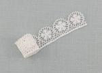Floral Venice Lace Trims , Vintage White Embroidered Lace Trim For Bridal