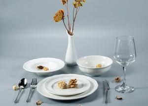 China Distinctive 12Pcs Oblong Ceramic Dinnerware Set For Banquet wholesale