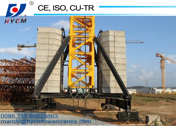 10tons Travelling Tower Crane with Base With Ballast Type Foundation and 1.8ton Tip Load
