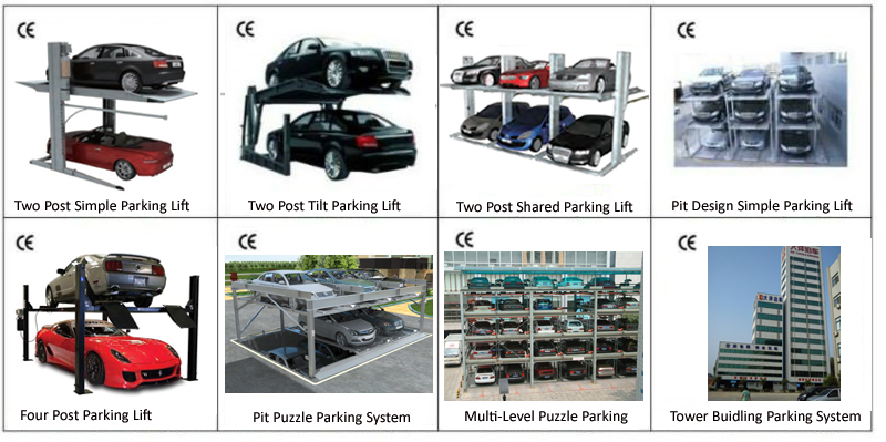 China High Quality 2-3 Cars Residntial Pit Garage Parking Car Lift Pit Parking System